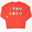 Pull ras du cou en coton biologique GOTS® rouge Stay Cozy